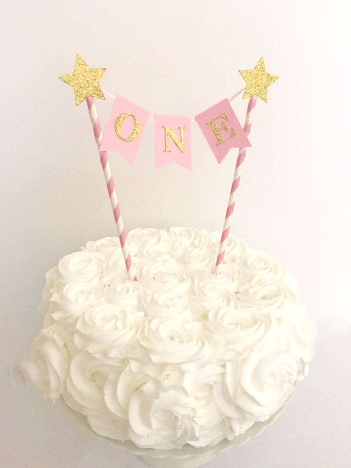 First Birthday Cake Topper
 1st Birthday Cake Topper Pink and Gold First BirthdayTwinkle