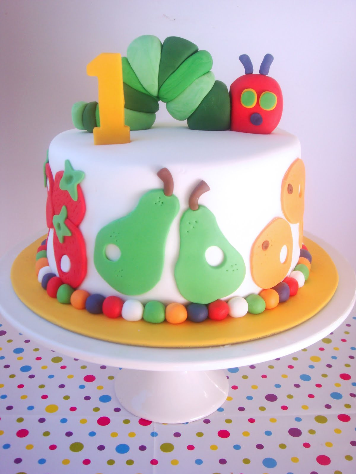First Birthday Cakes
 butter hearts sugar Very Hungry Caterpillar Cake