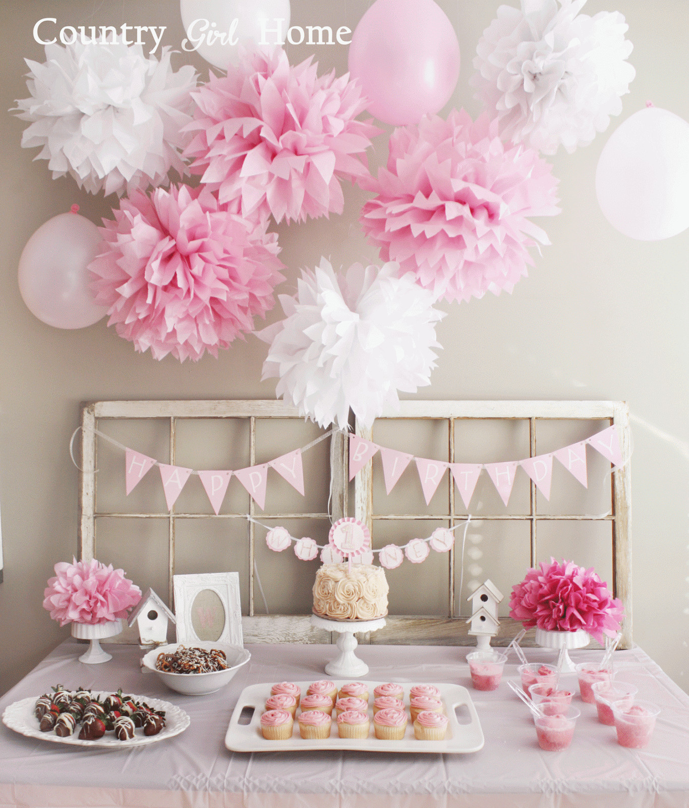 First Birthday Decoration Ideas
 COUNTRY GIRL HOME 1st Birthday