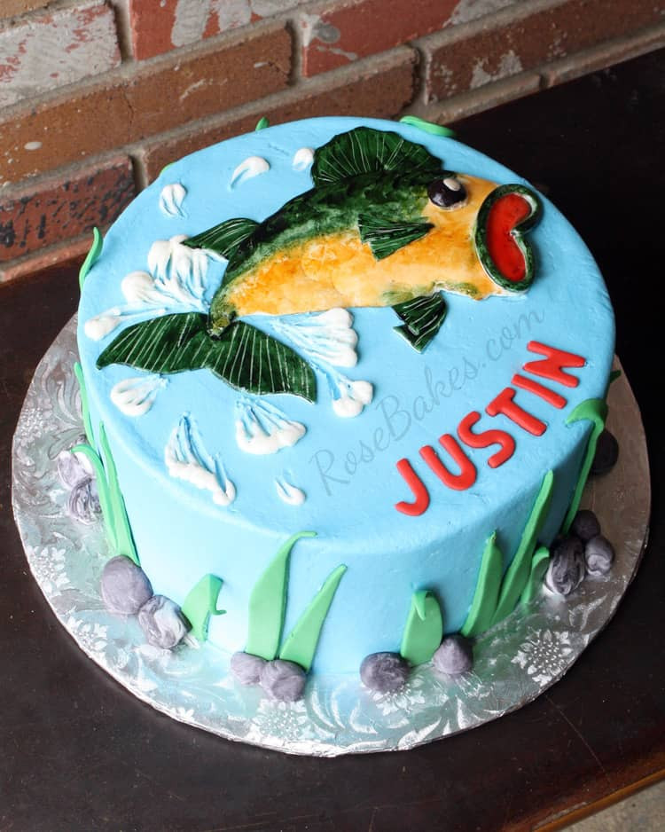 Fish Birthday Cakes
 Bass Fishing Cake