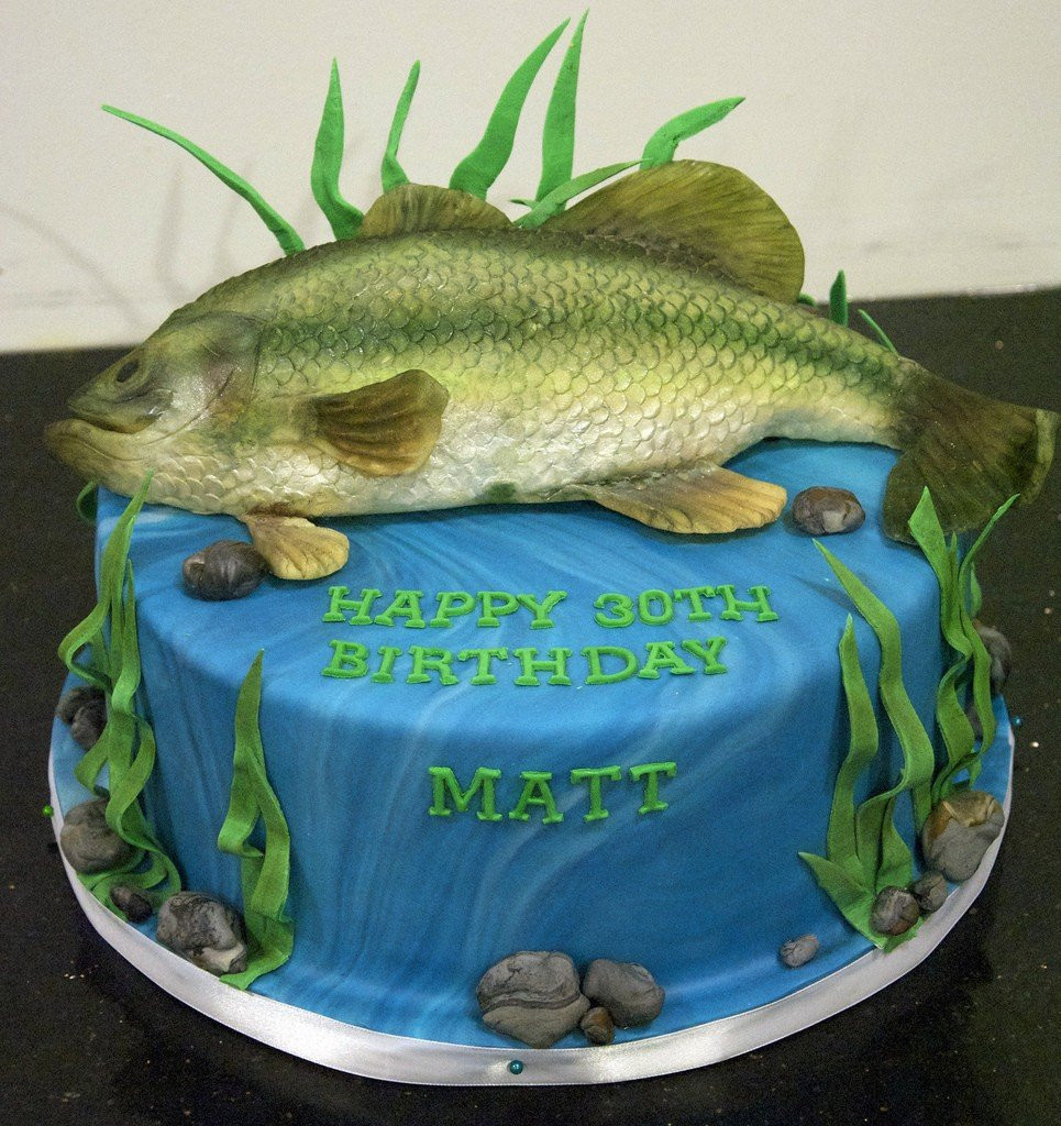 Fish Birthday Cakes
 15 Fishing or Hunting Themed Cakes to Help Celebrate in Style