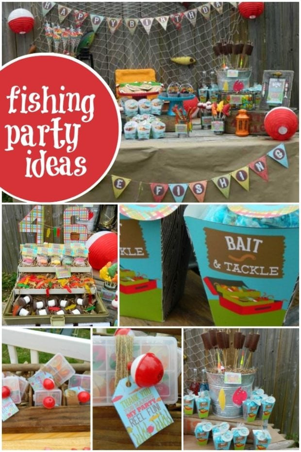 Fishing Birthday Party Ideas
 Vintage Gone Fishing Boy s Birthday Party Spaceships and