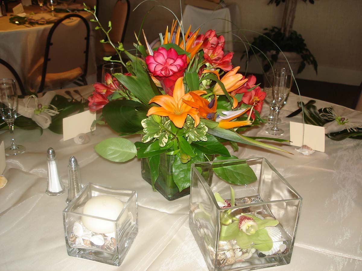 Flower Arrangement Ideas For Engagement Party
 tropical Wedding Ideas
