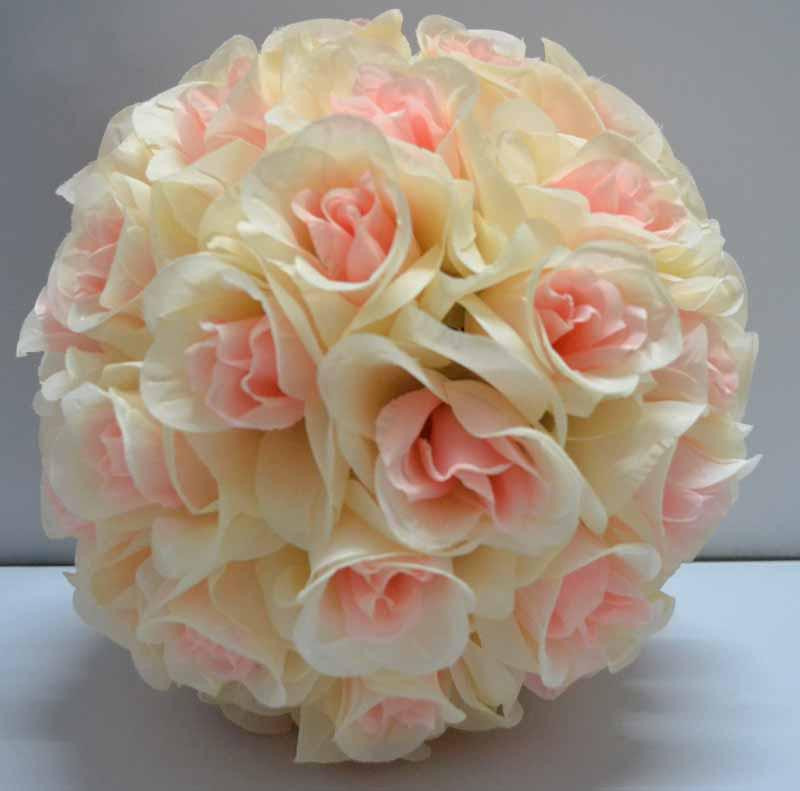 Flower Balls For Wedding
 Silk Rose Pomander Flower Ball Bridal Wedding Decor Favor