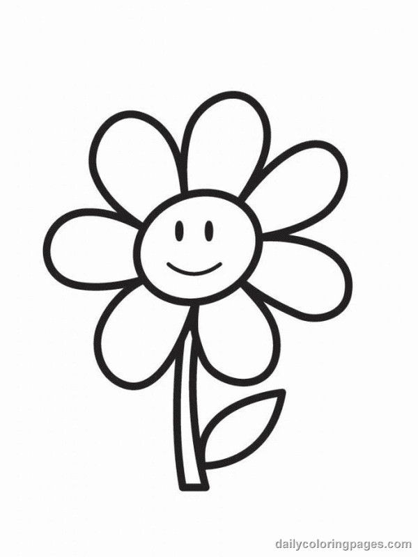 Flower Coloring Pages For Toddlers
 Coloring Pages Worksheets Simple Flower Coloring Pages