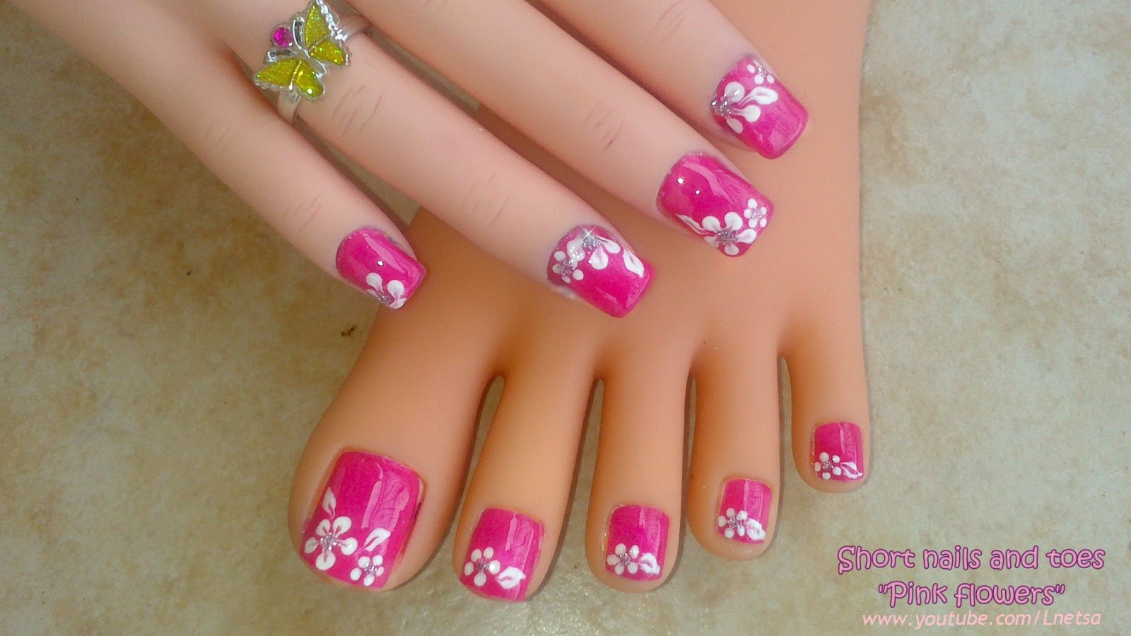 Flower Nail Art Designs For Toes
 Lnetsa s nailart Toe nail design short nails version