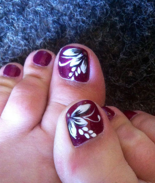 Flower Nail Art Designs For Toes
 40 Creative Toe Nail Art designs and ideas