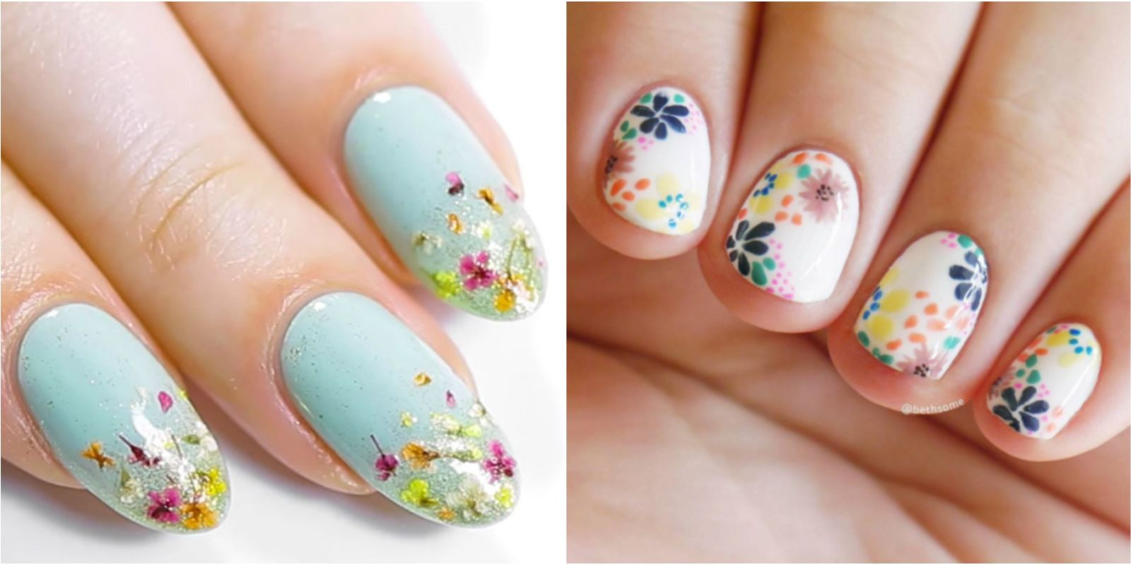 Flower Nail Designs
 20 Flower Nail Art Design Ideas Easy Floral Manicures