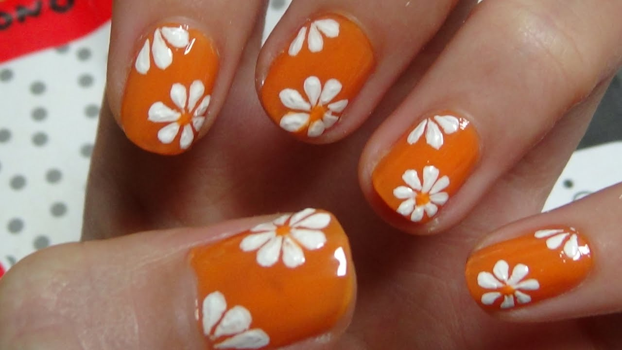 Flower Nail Designs
 Easy Nails Art Design Using A Toothpick Simple Flower
