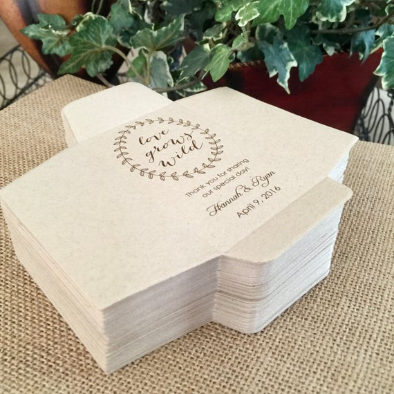 Flower Seed Wedding Favors DIY
 DIY Custom Seed Packets Custom Envelope Kraft Personalized