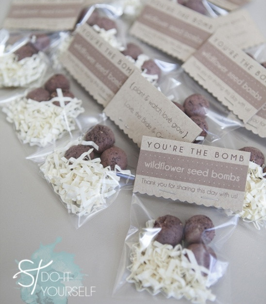 Flower Seed Wedding Favors DIY
 DIY Seed Bomb Favors Gifts by Jen Carreiro