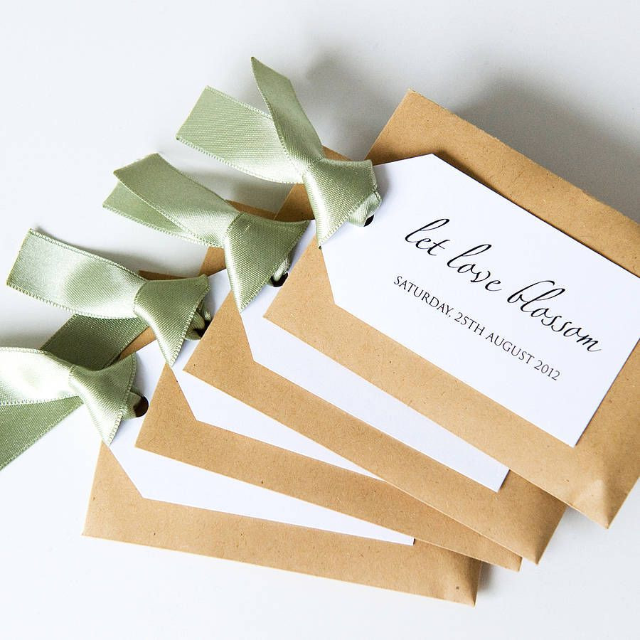 Flower Seed Wedding Favors DIY
 Seed Packet And Personalised Tag Favour in 2019