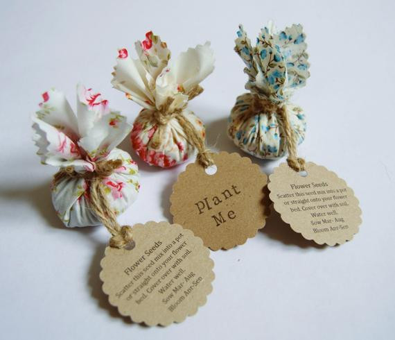 Flower Seed Wedding Favors DIY
 Set of 10 Country Garden Flower Seed Wedding Favours with