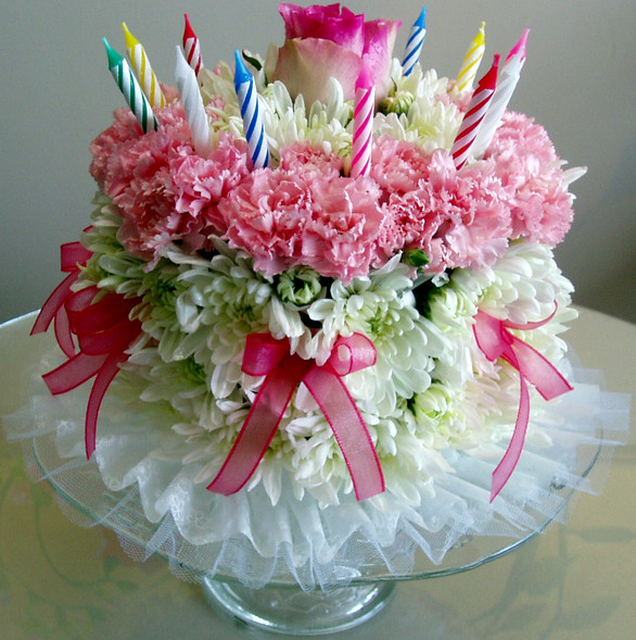 Flowers Birthday Cake
 Happy Birth Day