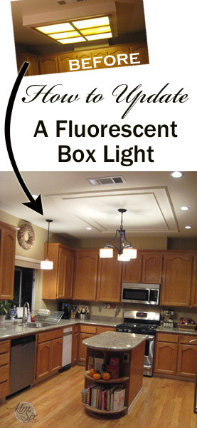 Fluorescent Kitchen Light Fixtures
 How to Update a Fluorescent Kitchen Box Light