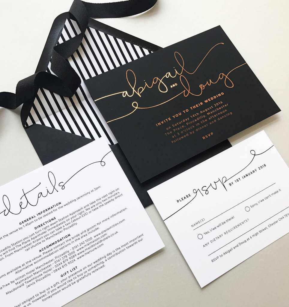 Foil Wedding Invitations
 kate foil wedding invitations by project pretty