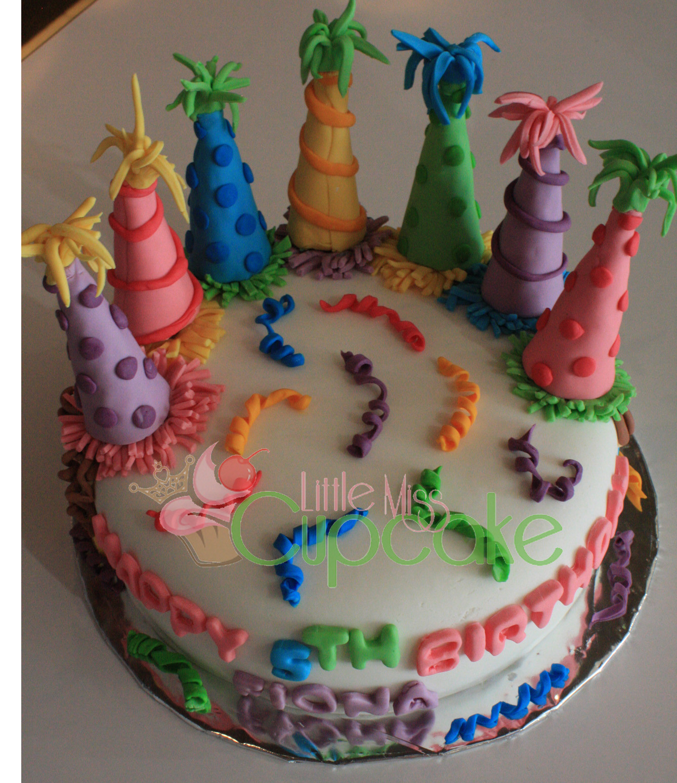 Fondant Birthday Cake
 Birthday Surprise Party Cake