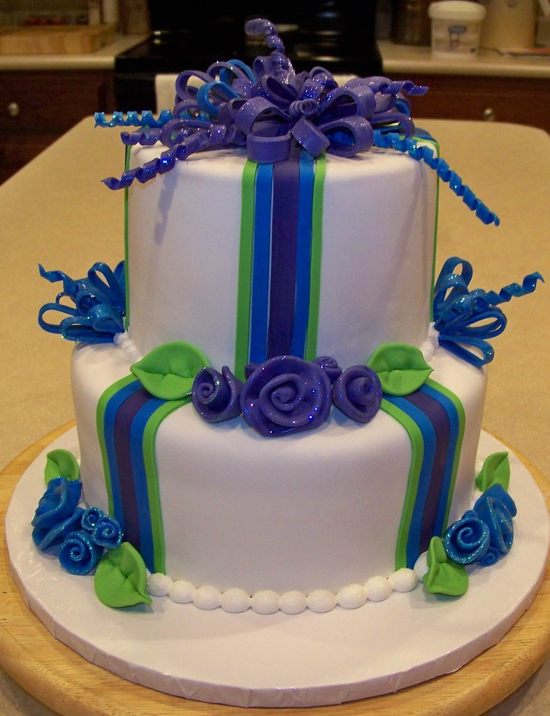 Fondant Birthday Cake
 Fondant Birthday cake for Kristen