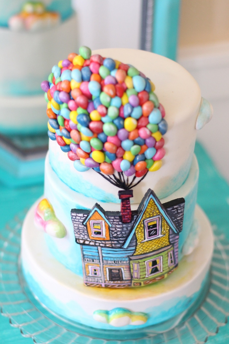 Fondant Birthday Cake
 Up Themed Cake A Billion Tiny Hand Made Fondant Balloons