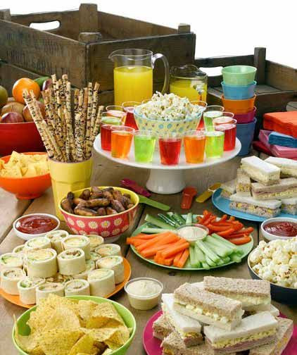 Food Ideas For Kids Birthday Party
 Party food spread for kids