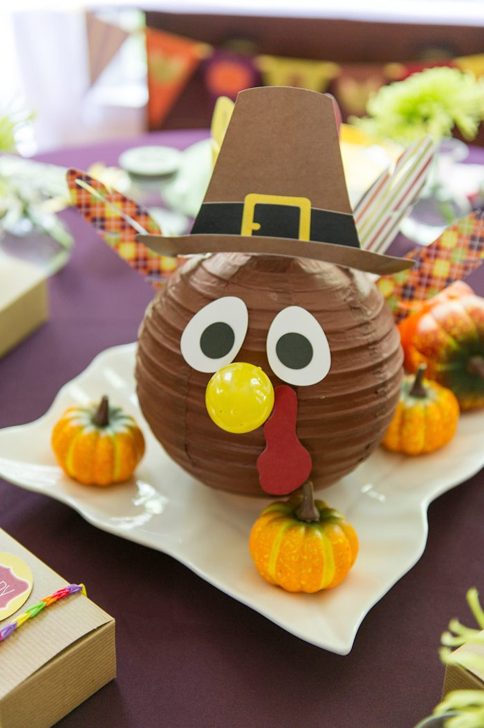 Food Ideas For Thanksgiving Party
 Kara s Party Ideas Colorful Thanksgiving Party For Kids