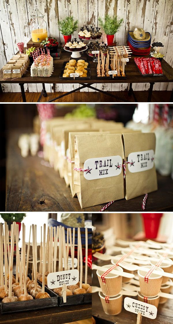 Food Ideas For Western Theme Party
 Cowboy Themed Birthday Party Lots of great inspiration