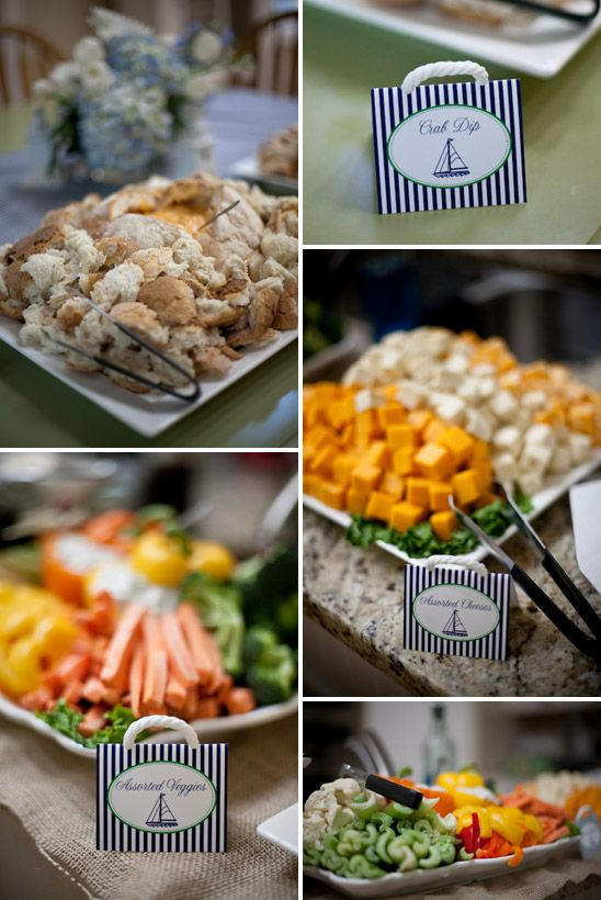 Food Ideas Nautical Theme Party
 Food spread at a nautical themed baby shower