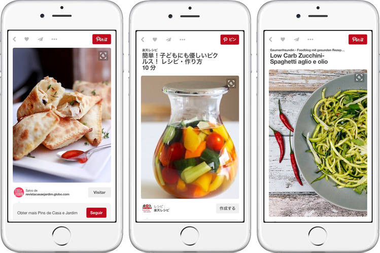 Food Pins
 Pinterest Works to Pin Down Path to Wider International