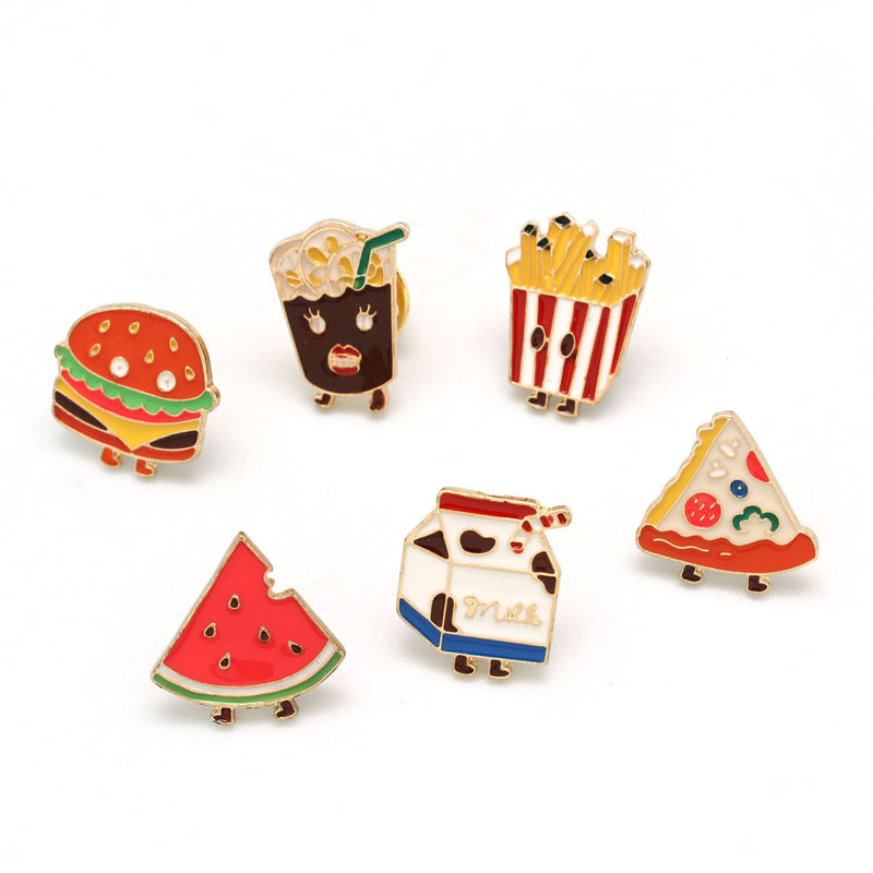Food Pins
 2016 New Style Alloy Enamel Brooch Pins Mini Cute Take