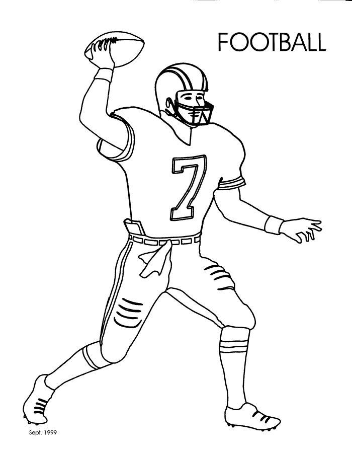 Football Coloring Pages For Kids
 Coloring Pages Football Player