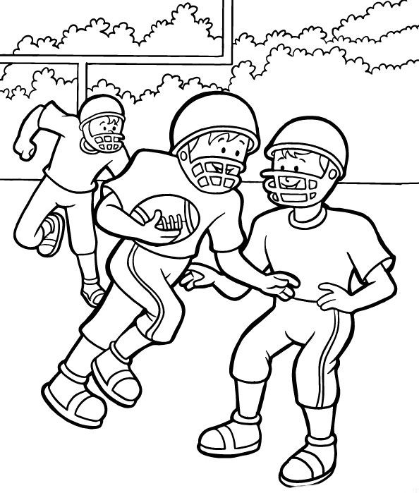 Football Coloring Pages For Kids
 Printable Kids Play Football To her Coloring For Kids