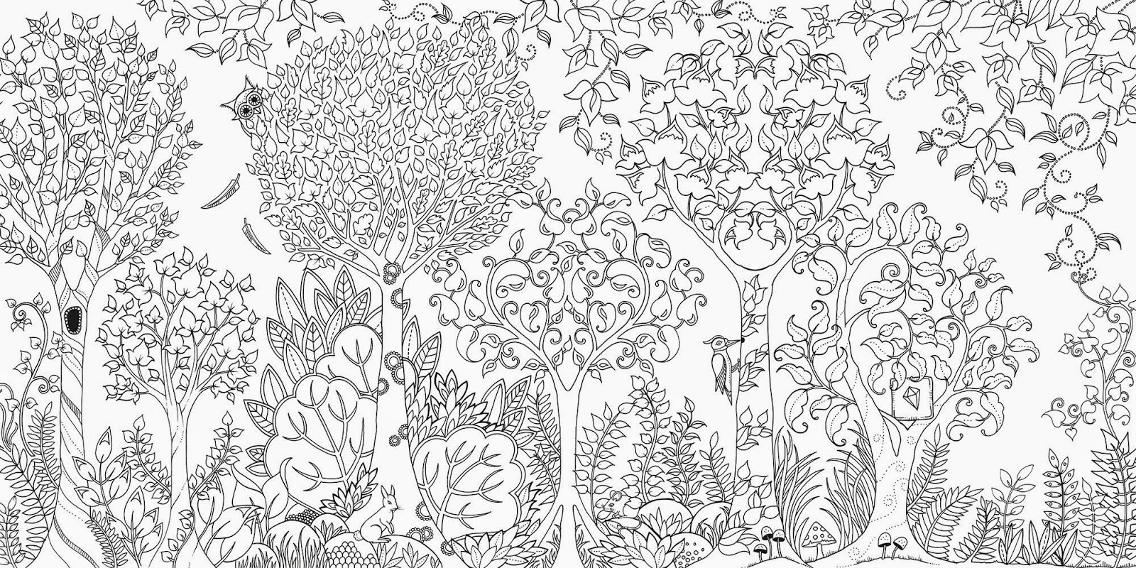 Forest Coloring Pages For Adults
 SurLaLune Fairy Tales Blog Art Thursday Enchanted Forest