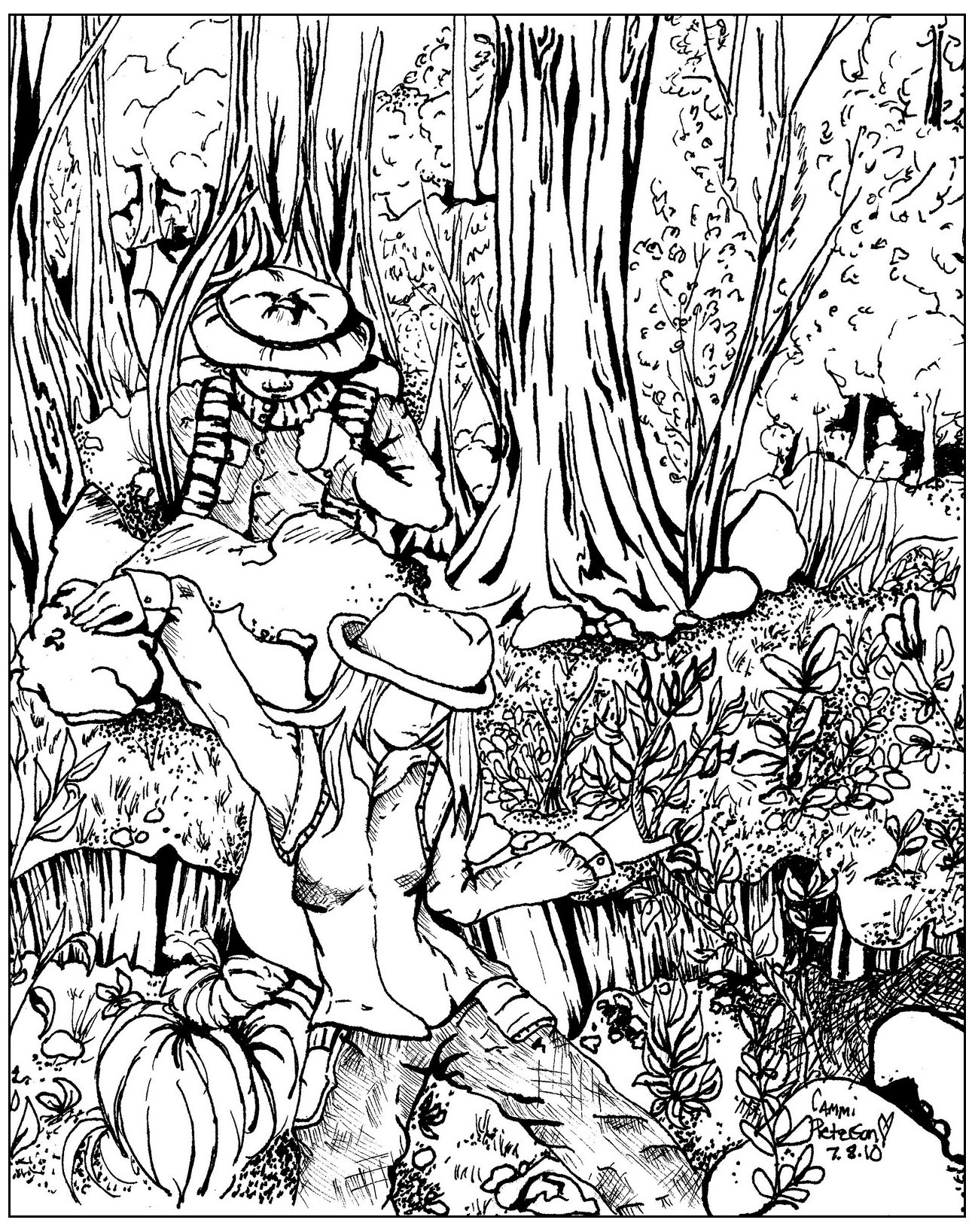Forest Coloring Pages For Adults
 Lost in forest Jungle & Forest Adult Coloring Pages