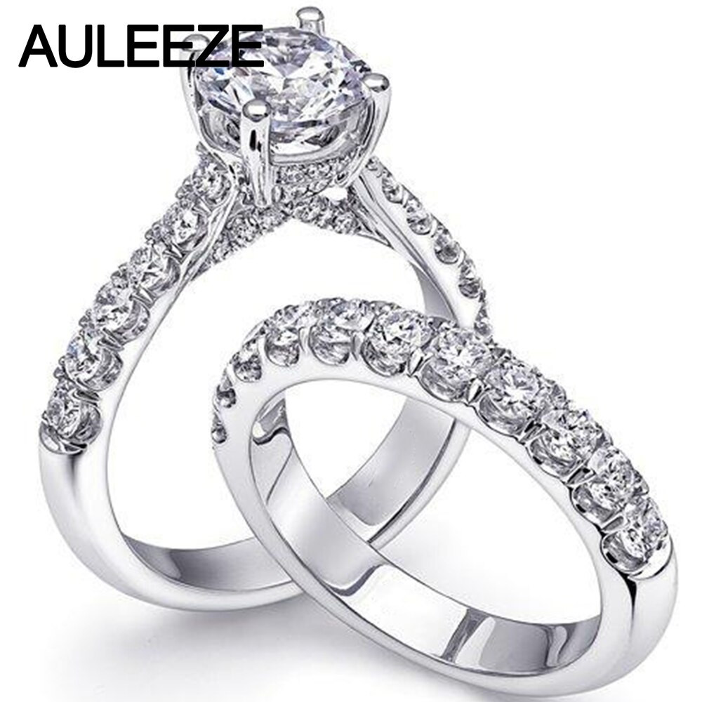 Forever Bride Wedding Rings
 Bridal Wedding Sets Moissanites 14K Solid White Gold Rings