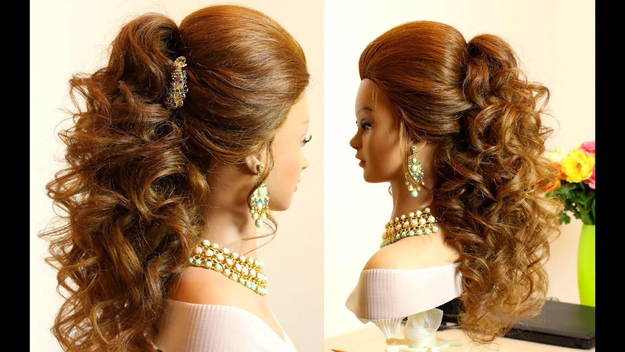Formal Hairstyles For Women
 Curly bridal hairstyle for long hair tutorial