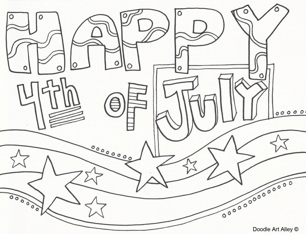 Fourth Of July Printable Coloring Pages
 Free Printable 4th of July Coloring Pages
