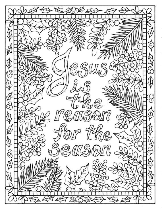 Free Adult Coloring Pages Christmas
 5 Christian Coloring Pages for Christmas Color Book Digital