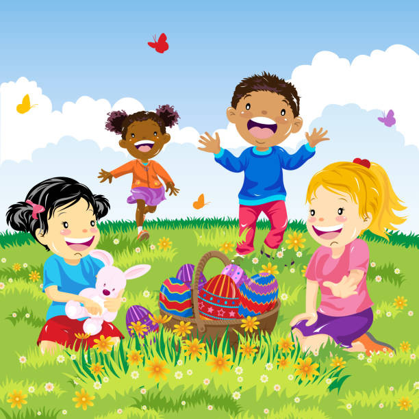 Free Art For Kids
 Top Easter Egg Hunt Kids Clip Art Vector Graphics and