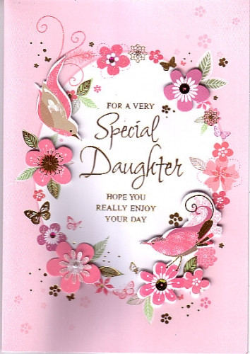 Free Birthday Cards For Daughter
 For a Very Special Daughter Birthday Embossed Personalised