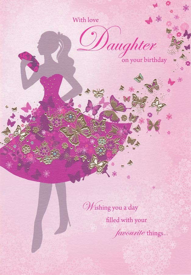 Free Birthday Cards For Daughter
 Daughter Birthday Card Silhouette Sara Miller CardSpark