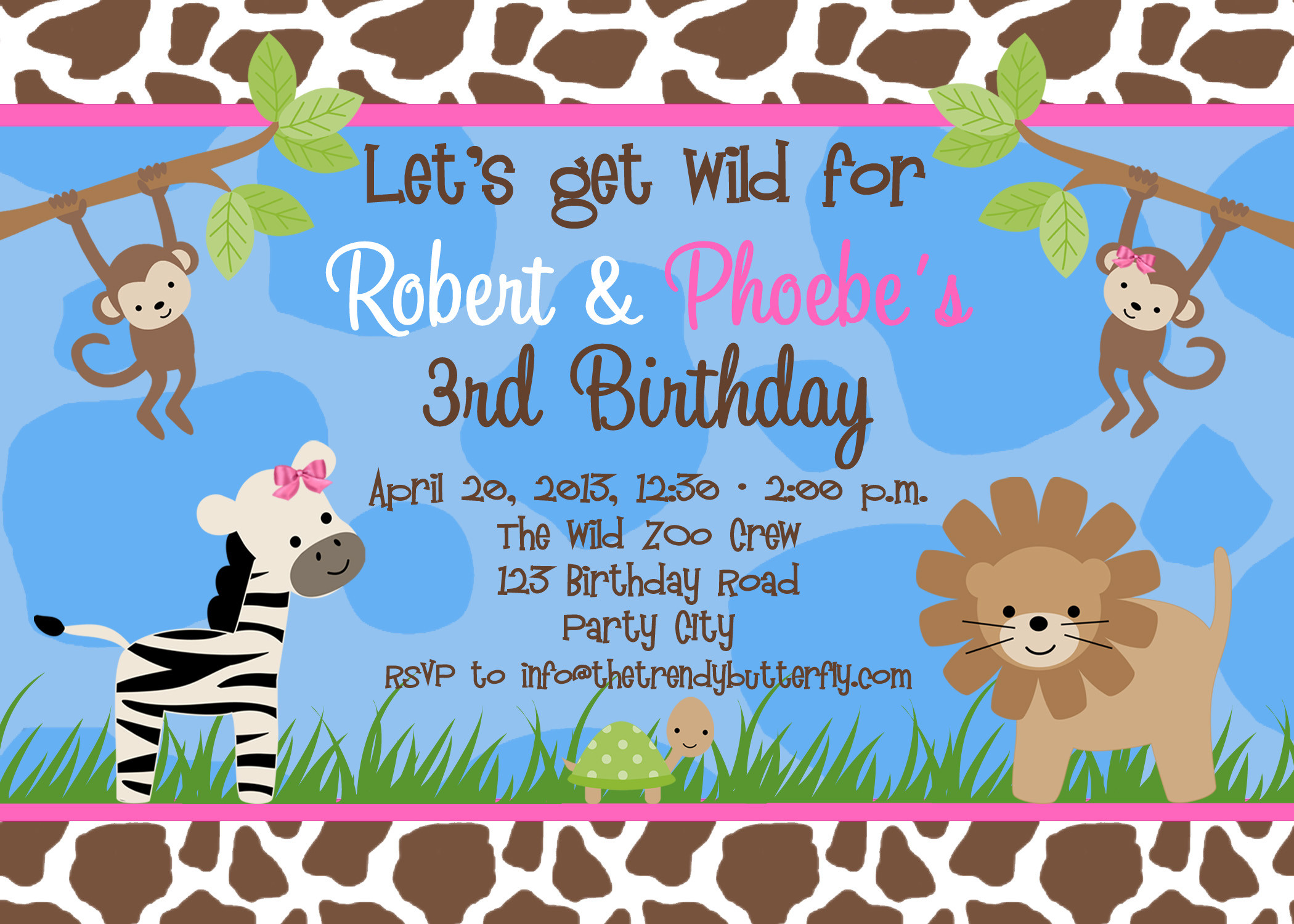 Free Birthday Invitations To Print
 Free Birthday Party Invitation Templates