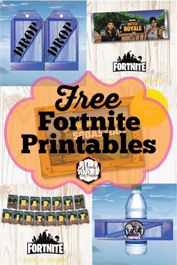 Free Birthday Party Printables Decorations
 Free Fortnite Party Printables