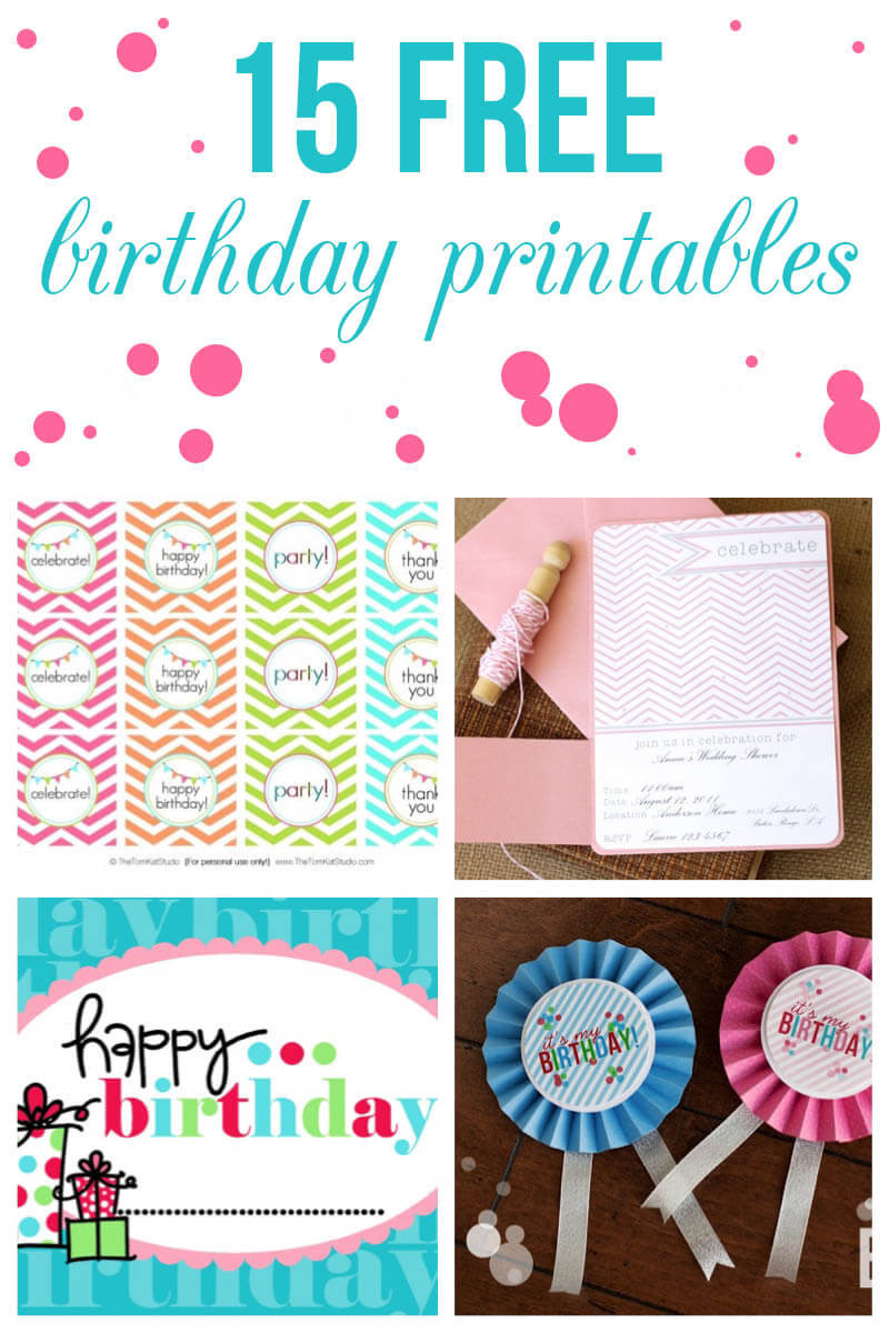 Free Birthday Party Printables Decorations
 15 free birthday printables I Heart Nap Time