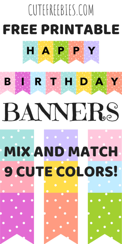 Free Birthday Party Printables Decorations
 Happy Birthday Banners Buntings Free Printable