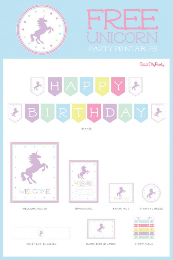 Free Birthday Party Printables Decorations
 The Best Free Unicorn Birthday Party Printables
