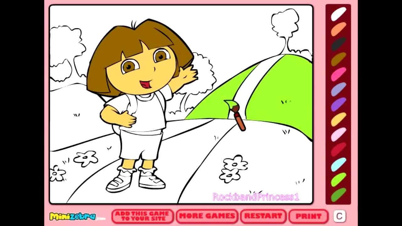 Free Coloring Games For Kids
 Free Dora Coloring Games line Coloring Pages For Kids