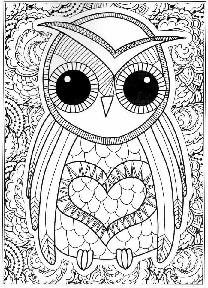 Free Coloring Pages For Adults Printable
 OWL Coloring Pages for Adults Free Detailed Owl Coloring