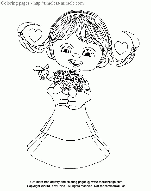 Free Coloring Pages For Girls Flowers
 Coloring pages for girls flowers