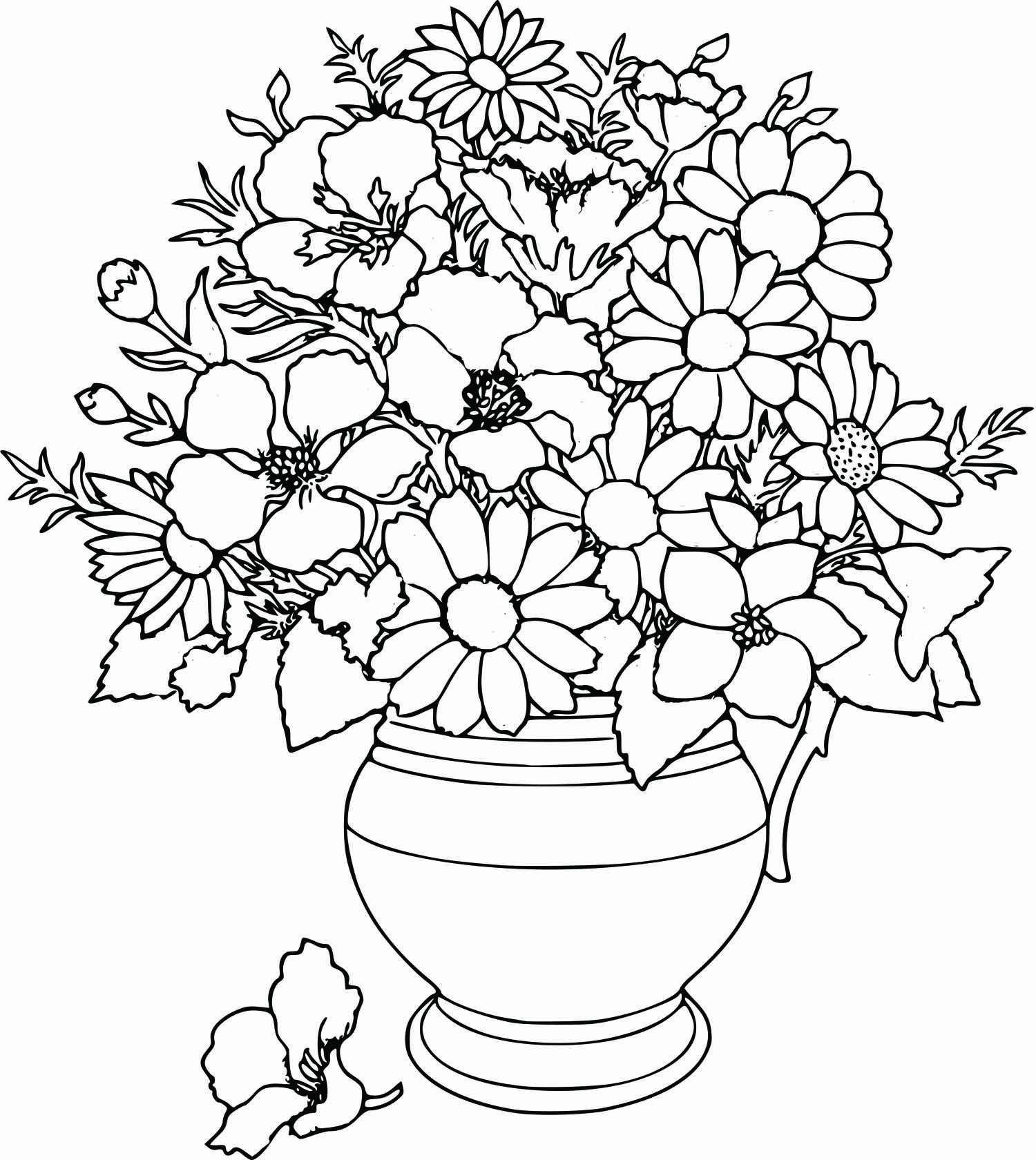 Free Coloring Pages For Girls Flowers
 Free Beautifull Flower Coloring Pages
