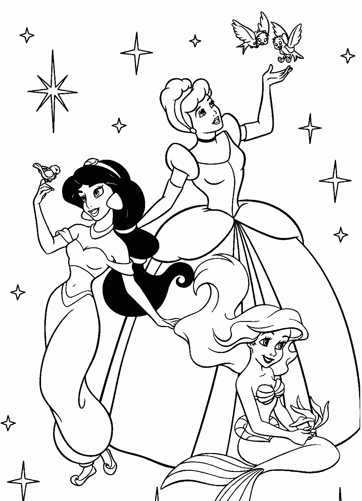 Free Coloring Pages For Girls
 Girl Cartoon Characters Coloring Pages Coloring Home